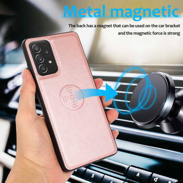 Magnet Leather Wallet Samsung Galaxy A53 Roséguld