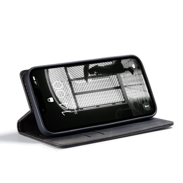 CaseMe Slim Plånboksfodral iPhone 16e Svart