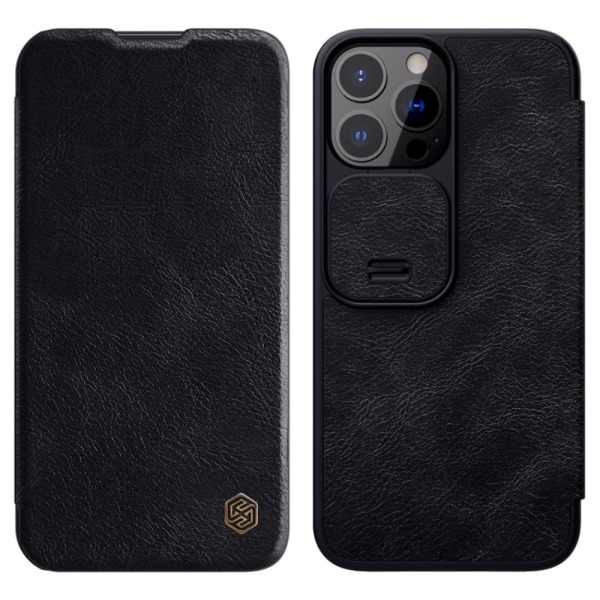 Nillkin Qin -sarjan iPhone 13 Pro Max Case Camshield Musta