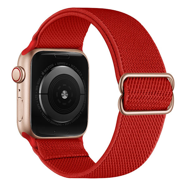 Elastisk Nylonrem Apple Watch Series 10 46mm Rød