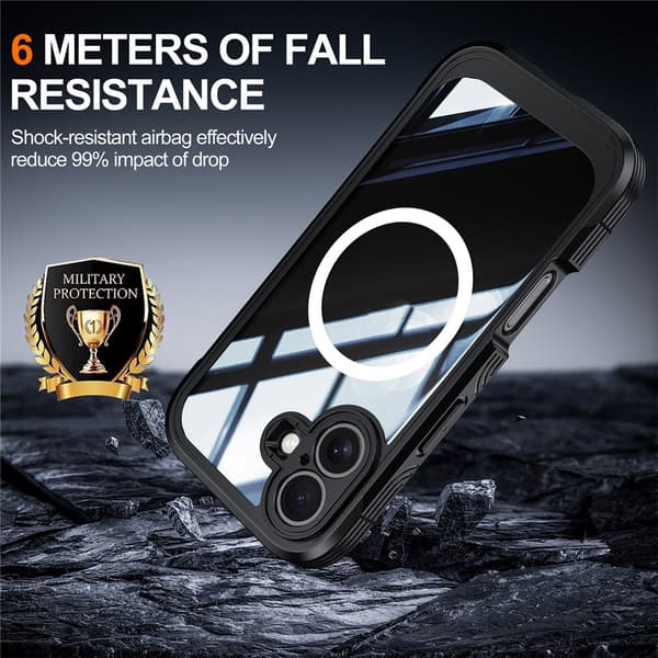Ultra Full Protection MagSafe -kotelo iPhone 17 Musta