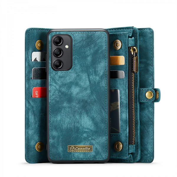 CaseMe Multi-Slot 2 i 1 Pungetui Galaxy A14 Blå