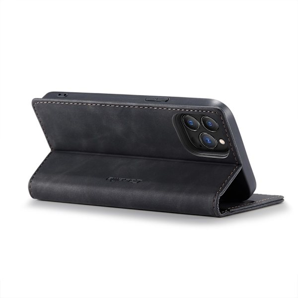 CaseMe Slim Plånboksfodral iPhone 13 Pro Max Svart