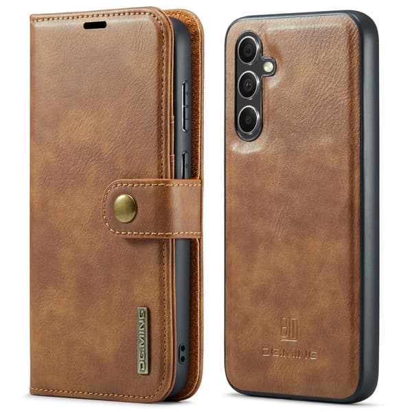 DG.MING 2-in-1 Magnet Wallet Samsung Galaxy A56 Cognac
