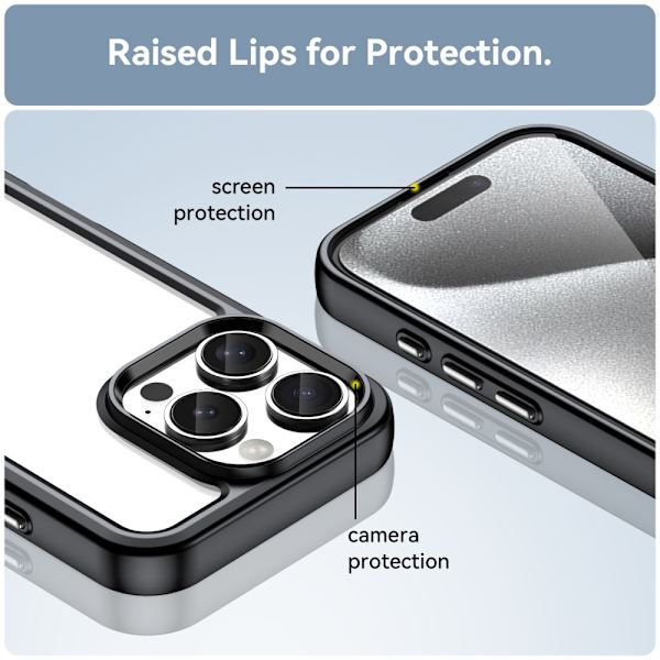 Hybrid Edge Case iPhone 16 Pro Svart