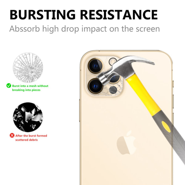 Näytönsuoja ja linssinsuoja karkaistu lasi iPhone 12 Pro