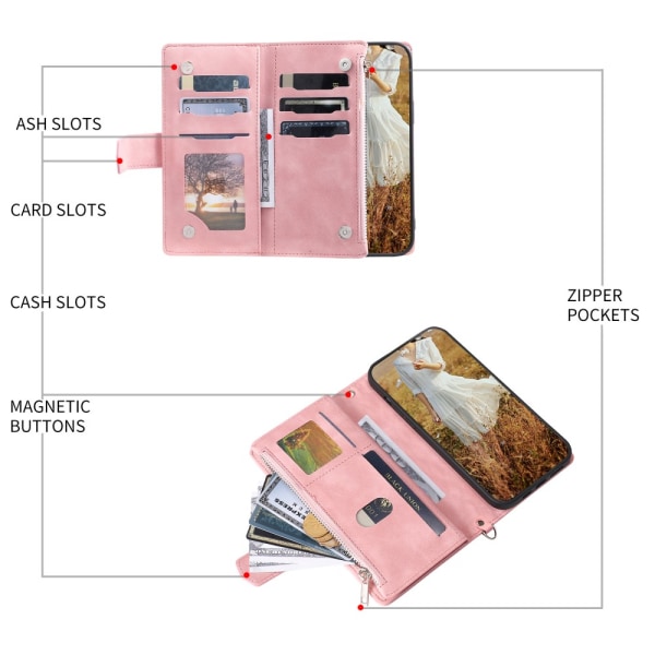 Samsung Galaxy S23 Ultra Pungetui Polstret Rosa