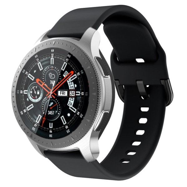 Blødt Silikone Armbånd Samsung Galaxy Watch 46mm Sort