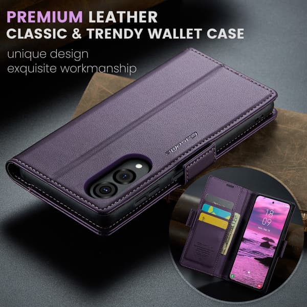 CaseMe Slim Plånboksfodral RFID-skydd Samsung Galaxy S25 Edge Li