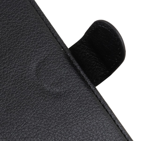 Litchi Skin Classics Læder Taske iPhone 7/8/SE Sort