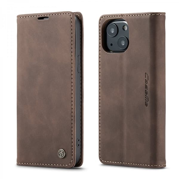 CaseMe Slim Pungetui iPhone 13 Brun