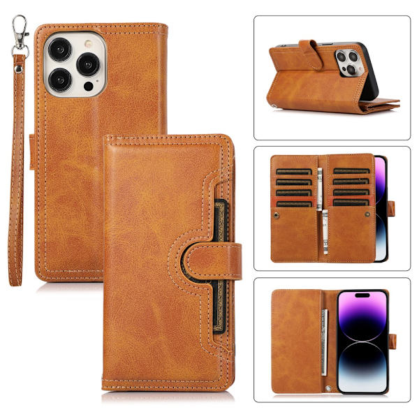 Plånboksfodral Multi-Slot iPhone 15 Pro Max Cognac