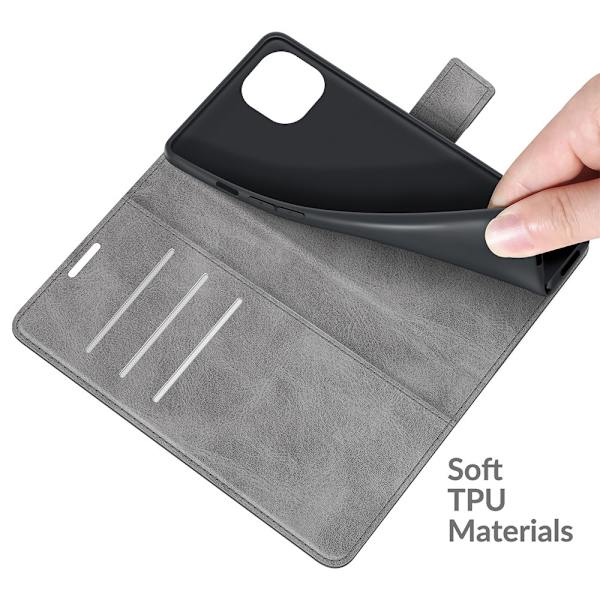 iPhone 13 Leather Wallet Grey