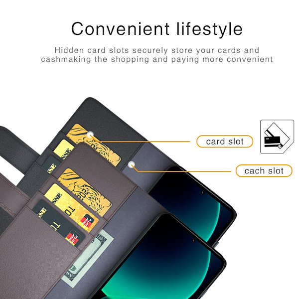 Aito nahkakotelo Xiaomi 13T Ruskea