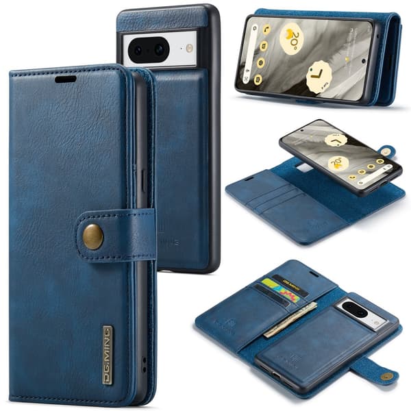 DG.MING 2-i-1 Magnetiskt Plånboksfodral Google Pixel 8 Blå
