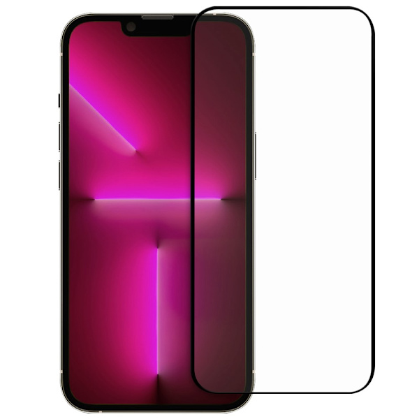 Hærdet glas skærmbeskytter til iPhone 14 Pro Max - Sort