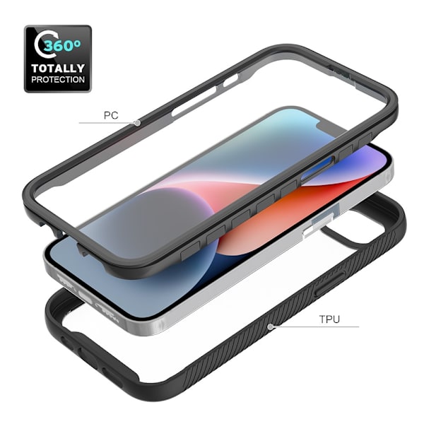 360 Full Cover Edge Case iPhone 16e Sort