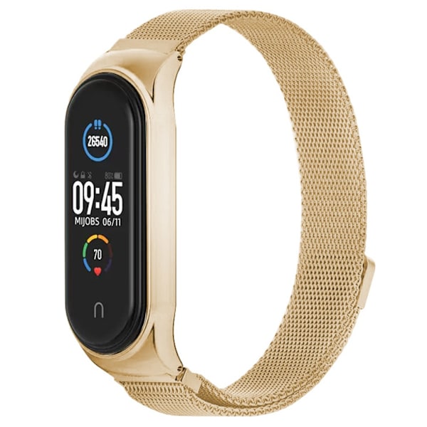 Milanese Loop Rem til Xiaomi Mi Band 5/6 Guld
