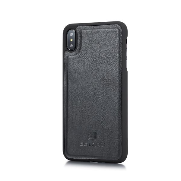 DG.MING 2-in-1 Magnet Wallet iPhone X/XS Musta