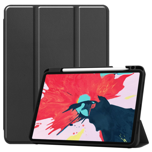 iPad Pro 11 4. generation (2022) Etui Tri-Fold med Pencil-holder Sort