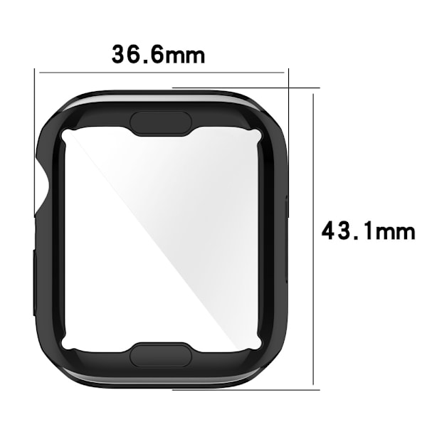 Apple Watch 41mm:n peittävä TPU-kuori, vaaleanpunainen