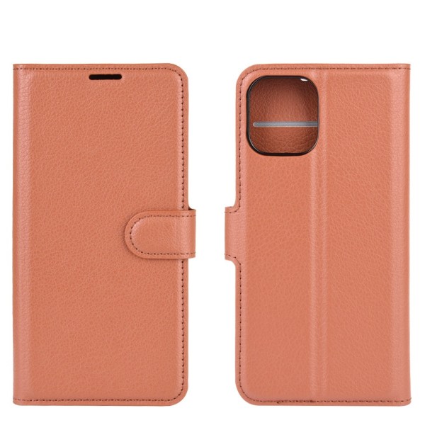 Mobilfodral Läder iPhone 12 Pro Max Brun