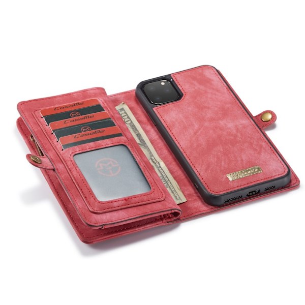 CaseMe Plånboksfodral Multi-Slot iPhone 11 Pro Max Röd