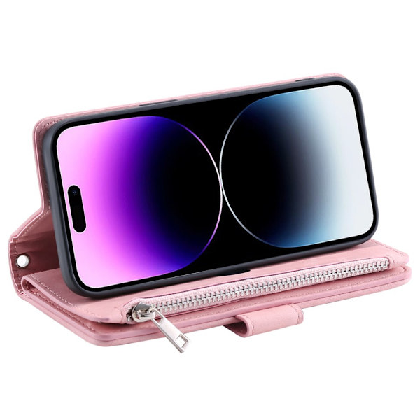 iPhone 16 Pung Etui Polstret Rosa