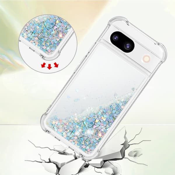 Glitter Bling TPU Skal Google Pixel 8a Silver