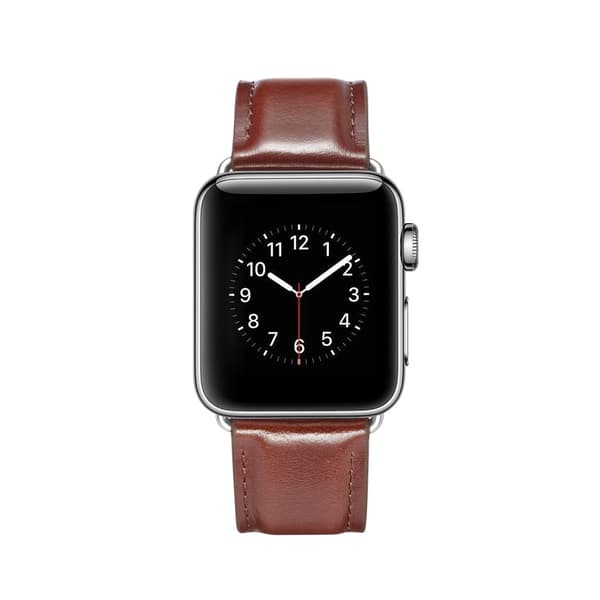 Premium læderrem til Apple Watch 45mm Series 9 Brun