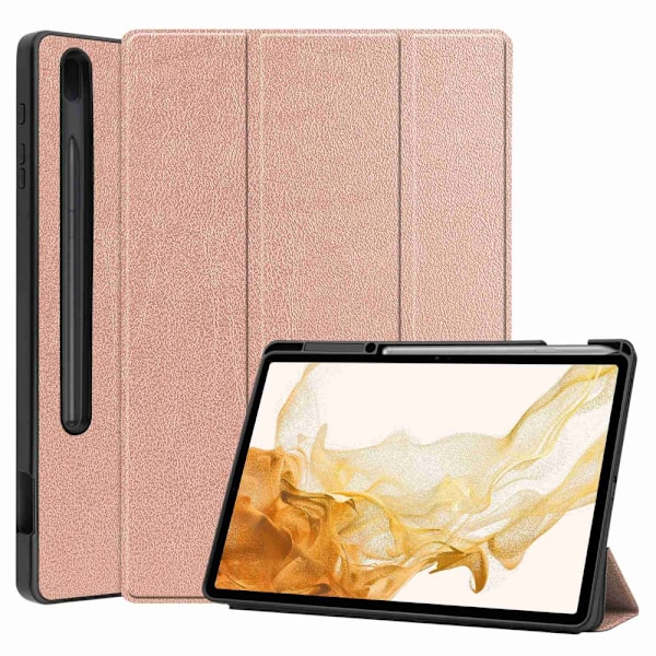 Etui Tri-Fold Galaxy Tab S7 Plus/S8 Plus 12.4 Med S Pen holder