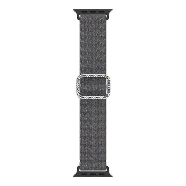 Elastiskt Nylonarmband Apple Watch Ultra 2 49mm Glitter Svart