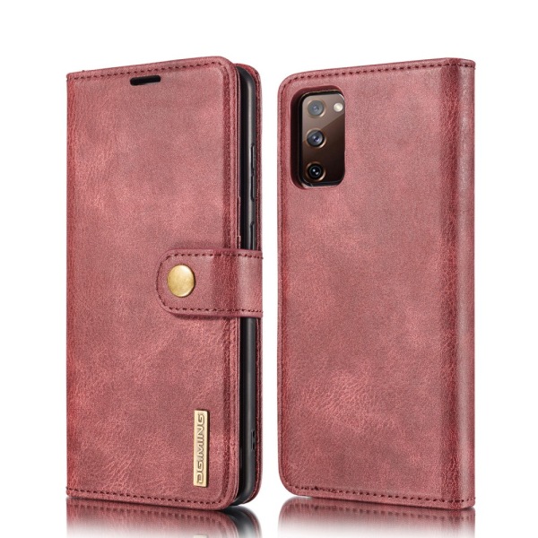 DG.MING 2-in-1 Magnet Wallet Samsung Galaxy S20 FE Red