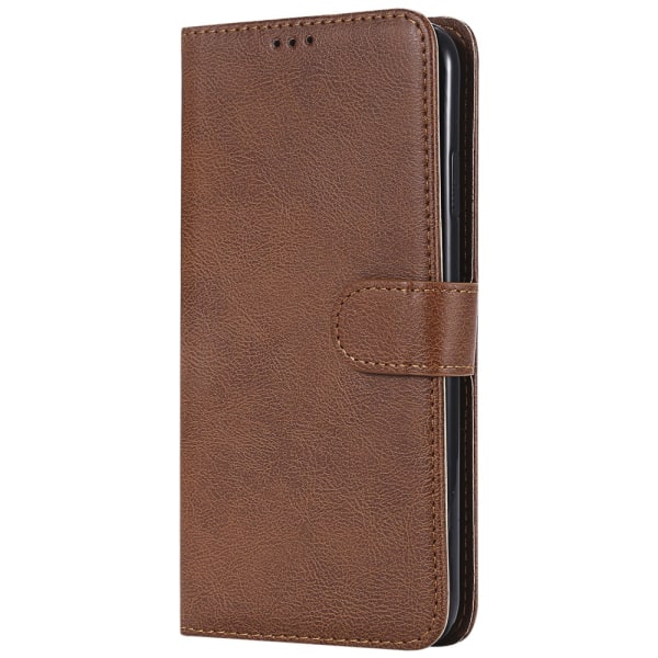 Magneettinen nahkainen lompakkokotelo iPhone XS Max - Ruskea