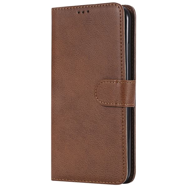 Magnetisk pung i læder til iPhone XS Max Brun