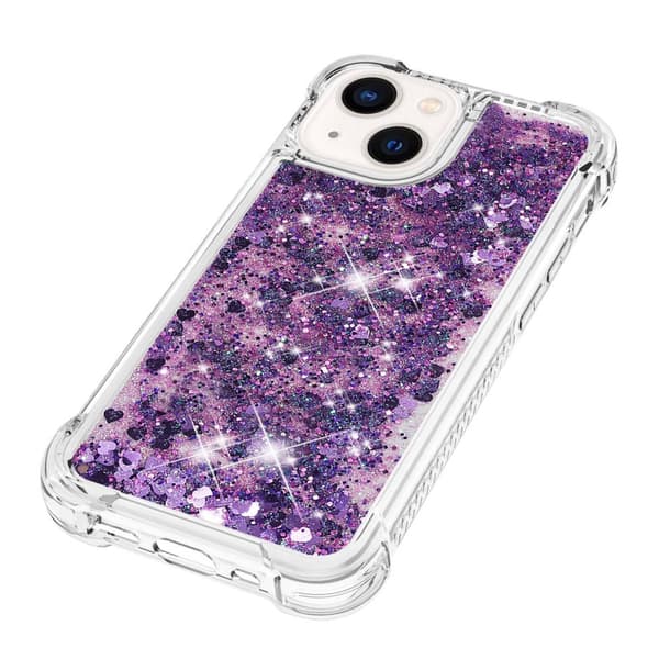Glitter Bling TPU Cover iPhone 14 Plus Lilla