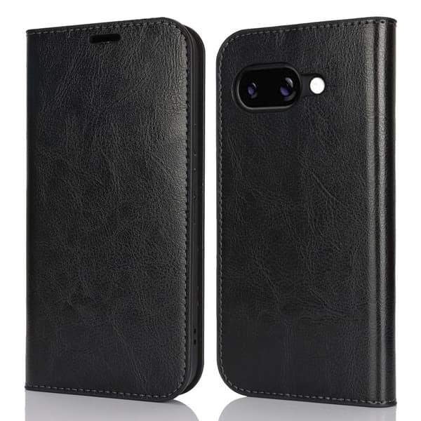 Mobiilikotelo Google Pixel 9a Aitoa Nahkaa Musta