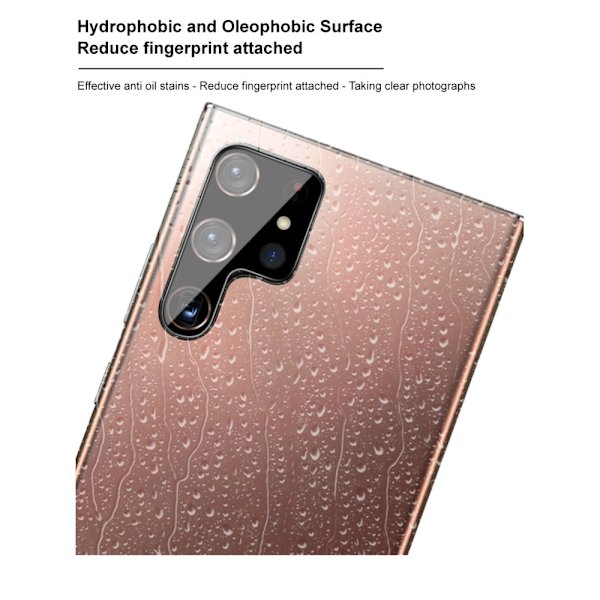 IMAK Härdat Glas Linsskydd Samsung Galaxy S22 Ultra Svart