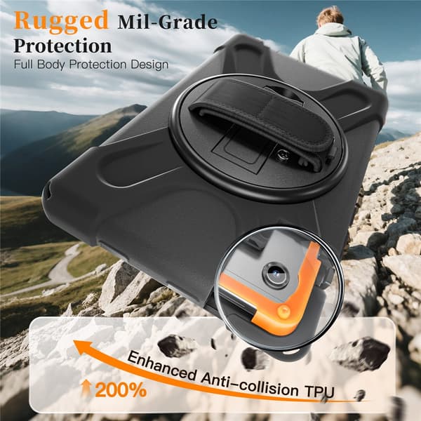 Samsung Galaxy Tab A11 Stødsikkert Hybrid Cover Sort