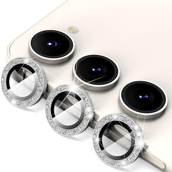 Hat Prince Glitter-linskydd Samsung Galaxy S24 Silver