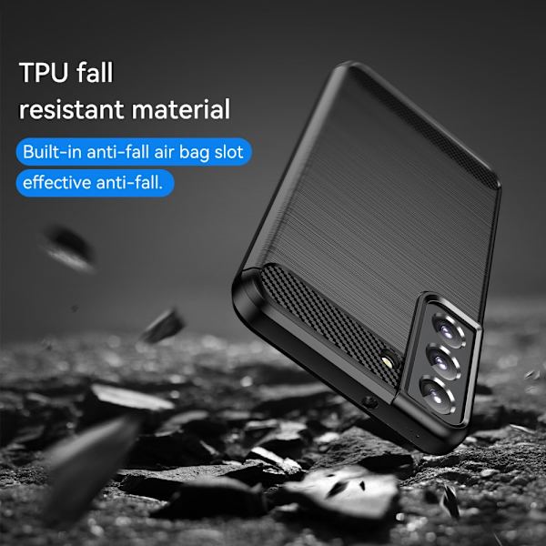 Carbon Shockproof TPU Cover Samsung Galaxy S23 Plus Sort