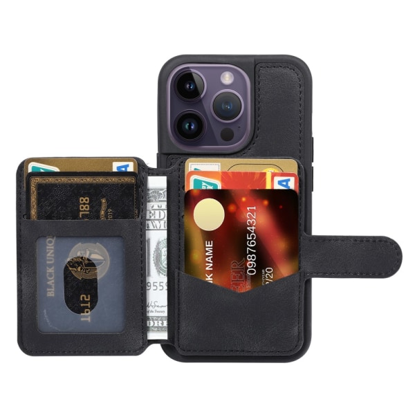 Multi-Slot Skal RFID-skydd iPhone 15 Pro Max Svart