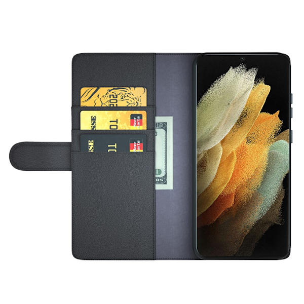Ægte Læderetui Samsung Galaxy S22 Ultra Sort