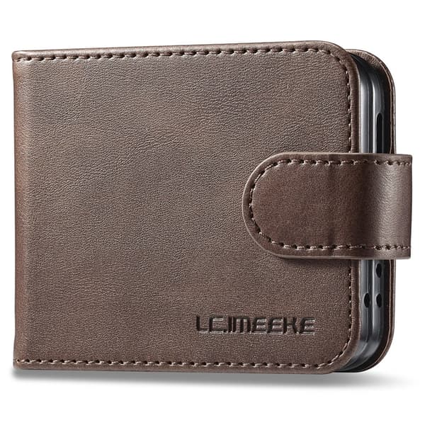 LC.IMEEKE Plånboksfodral Samsung Galaxy Z Flip 7 FE Brun