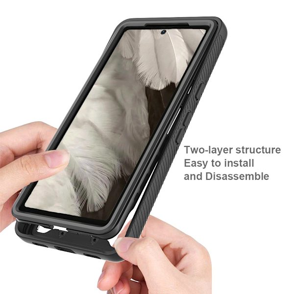 360 Full Cover Edge Case Google Pixel 7a Svart