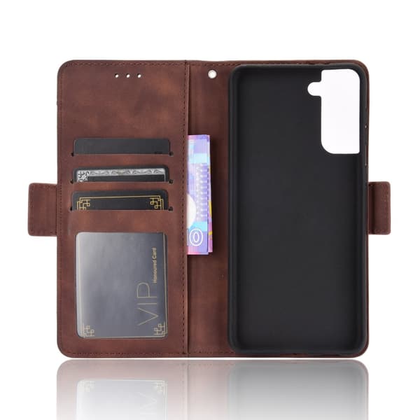 Multi Slot Pungetui Samsung Galaxy S21 Plus Brun