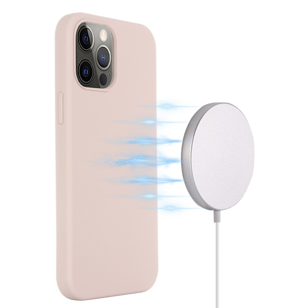 MagSafe Silikonskal iPhone 12 Pro Max Rosa