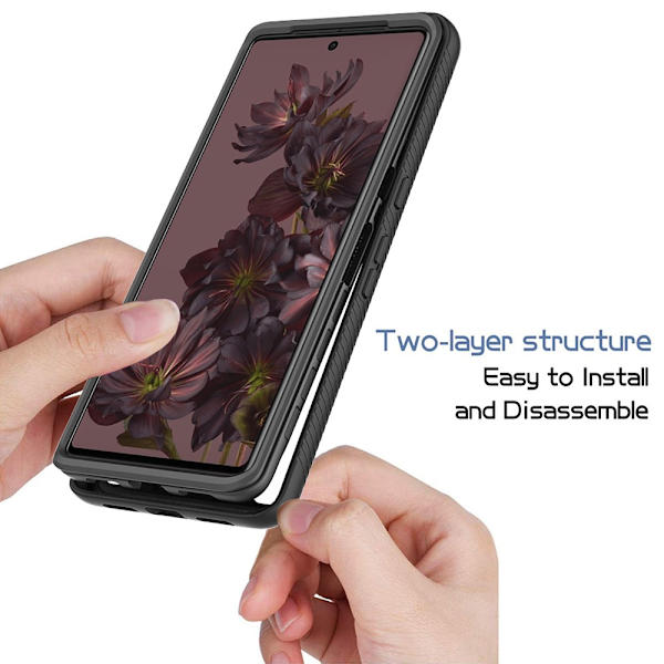 360 Full Cover Edge Case Google Pixel 8 Pro Musta