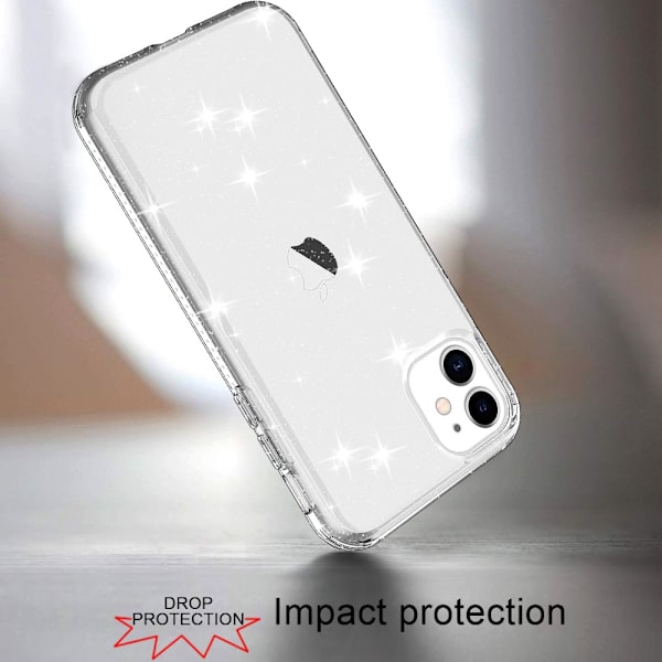 iPhone 11 Kuori Glitter Läpinäkyvä