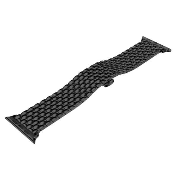 Metalrem i sommerfuglespænde til Apple Watch 42/44/45/49 mm Sort